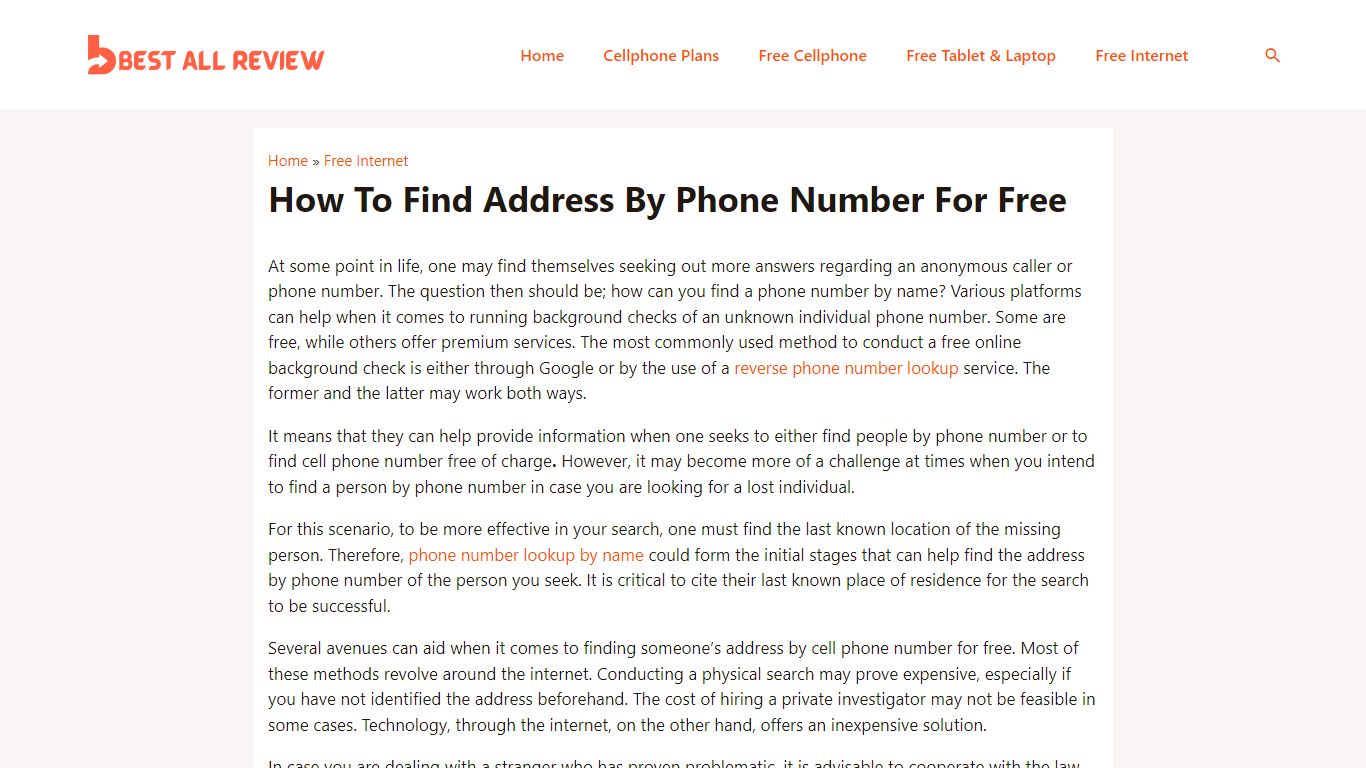 How To Find Address By Phone Number For Free - Best All Review